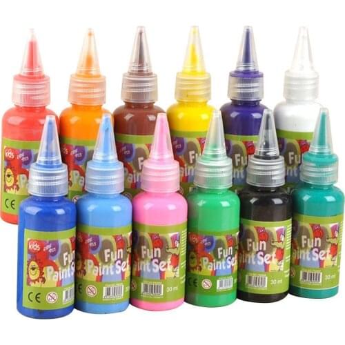 12 Color 60ml Watercolor Paint Kindergarten Children DIY Painting Wash Paint Finger Paint/ Art Supplies