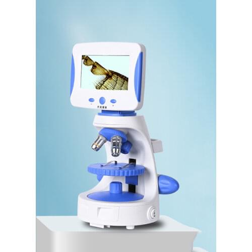 5" Portable Monocular Digital Biological Microscope Student Laboratory Lab Education Kids Homeschool Lighted Microscopio 2000x