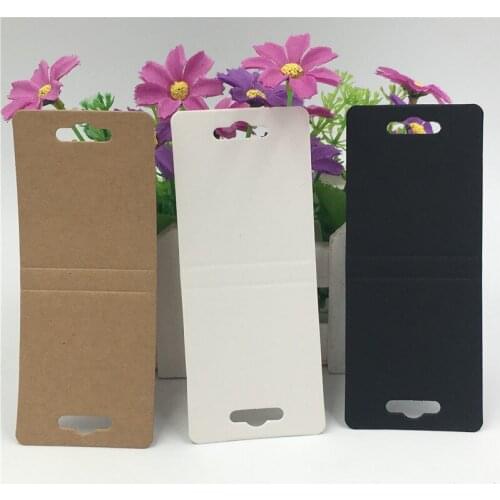 30Pcs/Lot 12x5cm Vintage Brown Craft Paper Creative Design Jewelry Bracelet Necklace Cards Blank DIY Doodle Package Hanging Tags