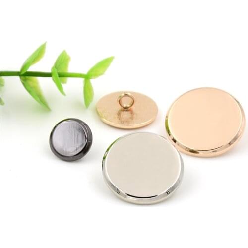 5PCS/LOT Metal Suit Buttons Mirror Fashion Coat Buttons Mens Suit Buttons Winter Clothing Golden Sweater Buttons