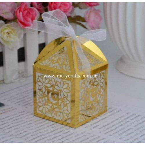 50pcs laser cut new design wedding and ramadan favor boxes