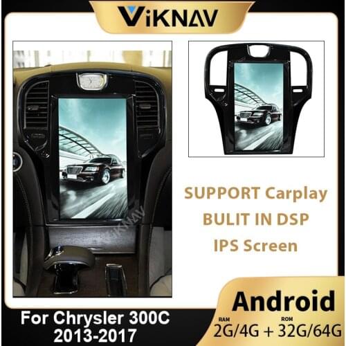 2 Din Android Car Radio for-Chrysler 300C 2013 2014 2015 2016 2017 car Vertical Screen Car DVD Multimedia Player GPS Navigation