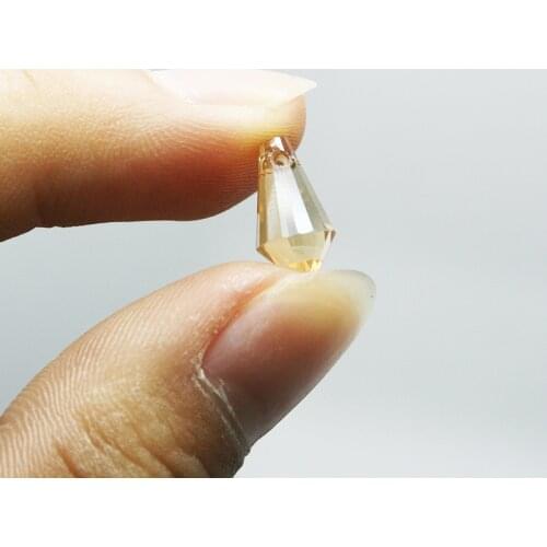 10pcs/lot 6*11mm Top Quality Faceted Austria Crystal Long Tear Drop Glass Beads For Jewelry Making DIY Pendant Earring Bracelet