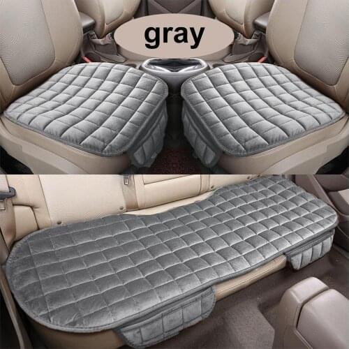 Car Seat Rear Cover Protector Mat Car Seat Cushion Plush Seat Warm Rear Seat Velvet Keep Auto Non-slip Cushion Back Pad S7Q4