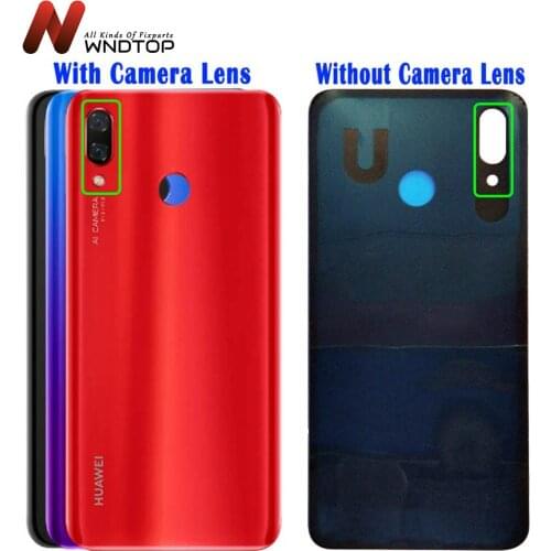 For Huawei Nova 3 Battery Cover Back Glass Rear Door Housing Case For Huawei Nova 3i INE-LX1 Battery Cover With Camera Lens