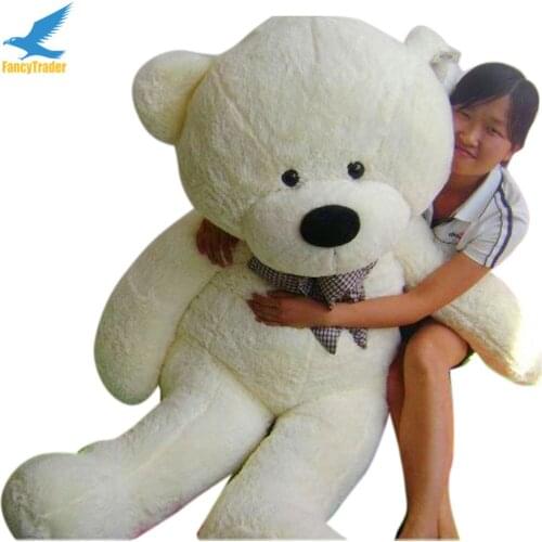 Fancytrader White JUMBO Plush Bear Toy Stuffed with PP Cotton 4 Colors 63'' Good Gift FT90059