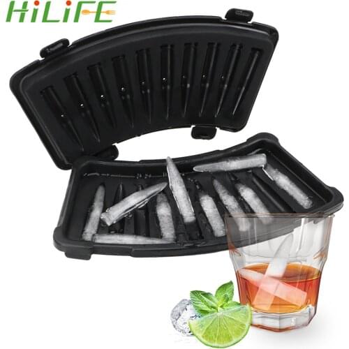 HILIFE Cool Party Bar Tools Whiskey Wine Ice Mould DIY Ice Cube Tray Chocolate Mold Bullet Shape Ice Cube Maker