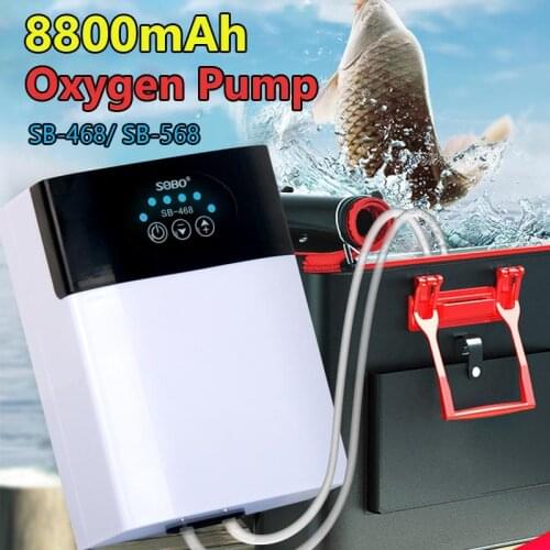 220V Aquarium Oxygen Air Pump Compressor Aeration Exhaust Fish Tanl Mute Outdoor Rechargeable Fishing Household Pet Supplies
