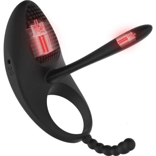 Penis Ring Vibrators Sex Toys With 7 Vibration Modes,Silicone Material Waterproof Rechargeable Anal Clitoral Stimulator Massager