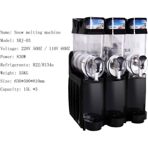 Commercial 3 Cylinder Snow Melting Machine Electric Snowflake Mud Machine Factory Direct Sales