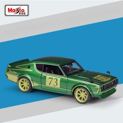 Maisto 1:24 1973 Nissan Skyline 2000GT-R Modified Version Simulation Model Car