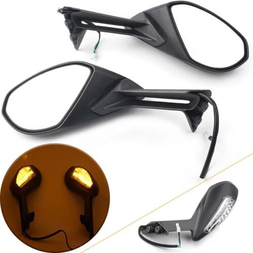 Motorcycle Rearview Mirror w/Turn Signal LED Amber Light for DUCATI 1299 959 S Panigale S 2015-2016