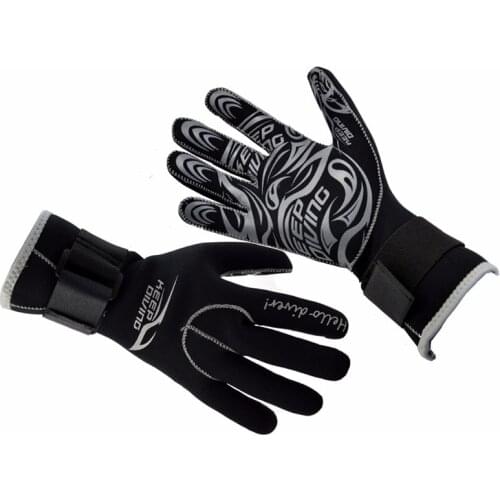 3MM Outdoor Neoprene Scuba Dive Gloves Snorkeling Equipment Anti Scratch Keep Warm Wetsuit Material Winter Swim Spearfishing