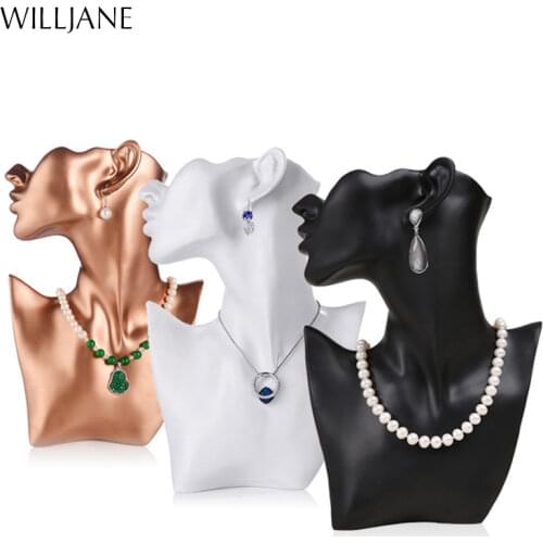 New 11" Pearl Necklace Chain Jewelry Display Stand Bust Decor Figure Mannequin Model Earrings Holder Organizer Rack Sturdy Store