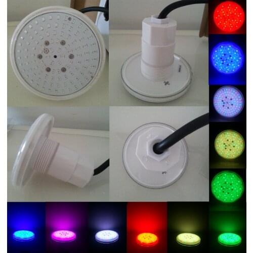 Underwater Led Swimming Pool Light SMD6W 12V RGB Plastic Resin Waterproof IP68 Color Changing Fit 1.5'' Fitting Lamp 4M cable