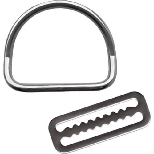 316 Stainless Steel Scuba Diving Dive Weight Belt Keeper D Ring Durable Weight Belt Keeper Scuba Diving Water Sports