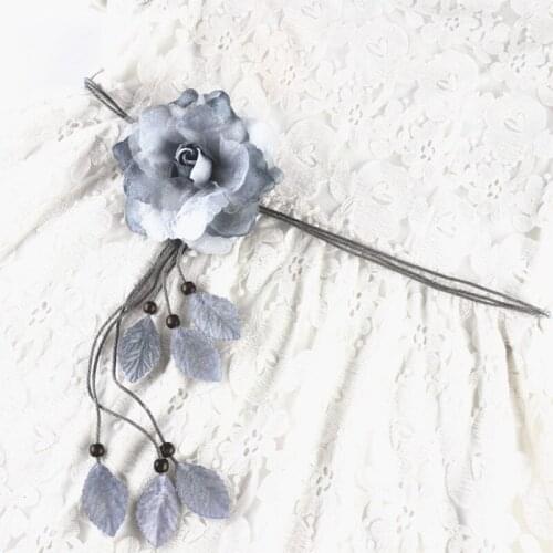 Fashion flower string tassel women waist belts for dresses knot female ladies ceinture femme