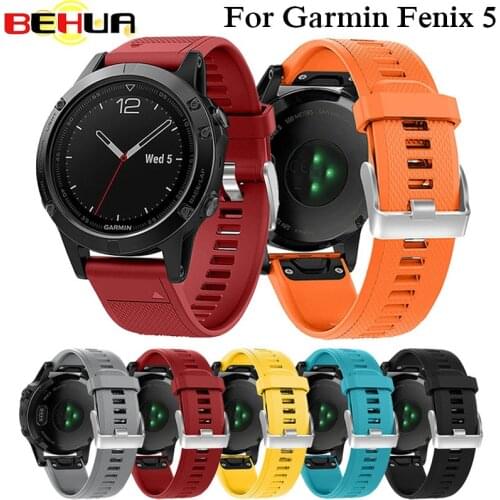 22mm Watchband Strap for Garmin Fenix 5 Smart Watch Quick Release Silicone Easy fit Wrist Band Straps For Garmin Forerunner 935