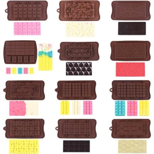 Silicone Chocolate Mold Bar Break Apart Chocolate Mold Candy Fondant Cake Decorating Tools