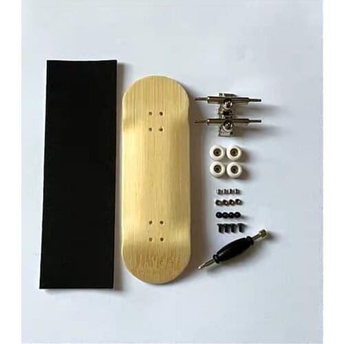 Bamboo wood Mini Finger Skateboard 32cm Plastic Fingerboard Finger Skate Toy Best Birthday Christmas Gift for Boys and Girls