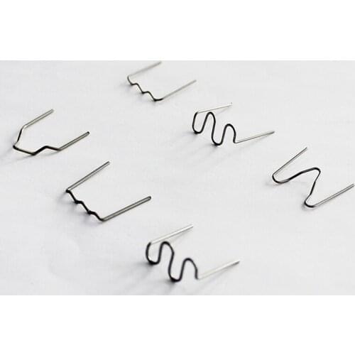 Hot staples wave flat corner U W M V 0.6mm 0.8mm straight w plastic stapler auto car bumper welding gun replacement staples tool