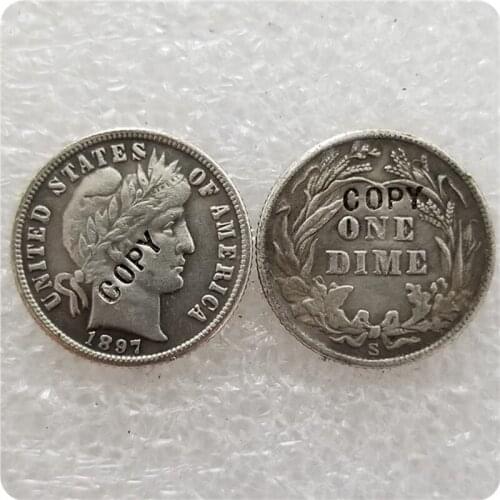 USA 1897-S,O Barber Liberty Head Dime COPY commemorative coins-replica coins medal coins collectibles