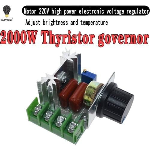AC 220V 2000W SCR Voltage Regulator Dimming Dimmers Motor Speed Controller Thermostat Electronic Voltage Regulator Module