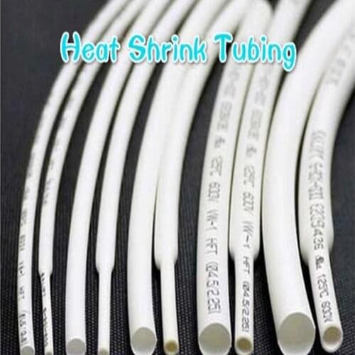 8 meter White Heat Shrink Tube Assorted Cable Wire Wrap Electric Insulation Sleeve cable sleeve heat shrink tubing
