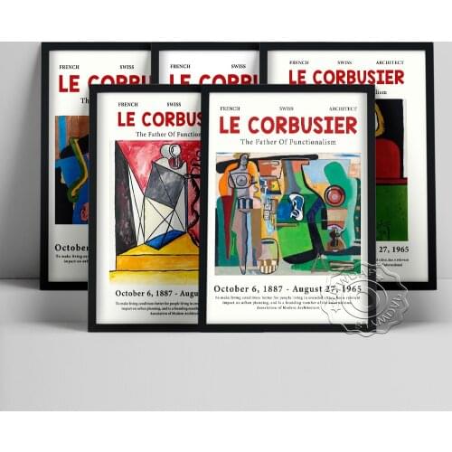 Le Corbusier Exhibition Museum Poster, Deux Femmes Fantasques Art Prints, Les Musiciennes Canvas Painting, Cubism Art Home Decor