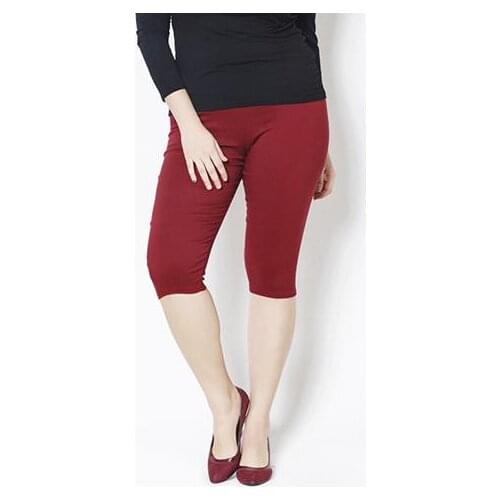 Capri Women Pants 2021 Women Elastic High Waist Calf-Length Pants Plus Size 4XL Skinny Leggings Female Slim White Capris M826