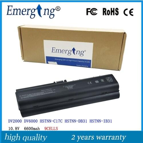 10.8v New Laptop Battery for HP v3000 dv6000 v3500 dv2700 dv2000 HSTNN-LB42 HSTNN-C17C HSTNN-DB31 HSTNN-IB31 HSTNN-IB32