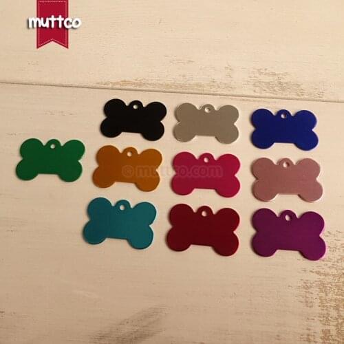 100pcs/lot low price metal craved name id tag blank craved phone number bone sharp dog id tag 10 colors DIT-025