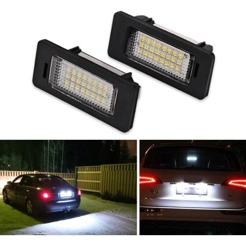 2Pcs For Audi A4 Led License Plate Light Lamp Car Led Number Plate Lights Bulbs Lighting For Audi Q5 A4 A5 A6 A7 TT TTS Rs TTRS