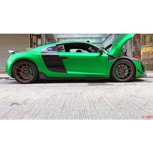 2007-2015 Z-ART carbon fiber side skirt for R8 carbon fiber side spoiler for R8 V8 V10 carbon fiber side lip side chin