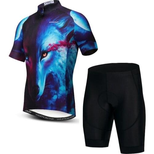 2021 Pro Team Cycling Clothing Road Bike Wear Racing Clothes Quick Dry Mens Cycling Jersey Set Ropa Ciclismo Maillot Wolf Skull