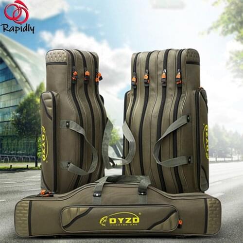 2021 Oxford Cloth Waterproof Multi-function Fishing Rod Bag Thick Wear-Resistant Fishing Gear Bag Fishing Bag Multi-function