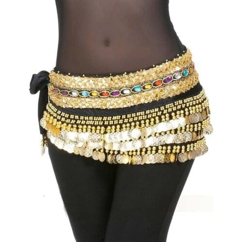 2018 248-coin Double-strand Diamond Belly Dance Belt, Belly Dance Belts Belt Ornaments, Egypt Waist Chain