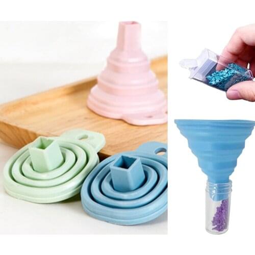 3Pcs Diamond Painting Tools Collapsible Funnel Food Grade Silica Gel Multi-function for Diamond Painting Embroidery Accessories
