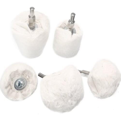 5pcs/set Car Polishing Wheel Kit Mushroom Shape Buffing Pads Attachment Polishing Tool for Metal Glass Polishing Buffer