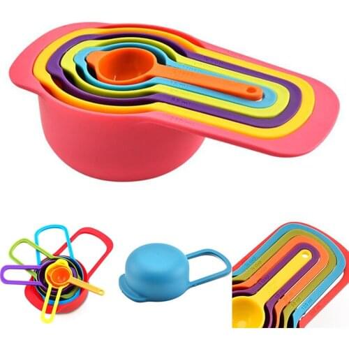 6pcs/set Measuring Ladle Baking Cooking Kitchen Coffee Tools with Scale Kitchen Tools Creative Silicone Measuring Spoon