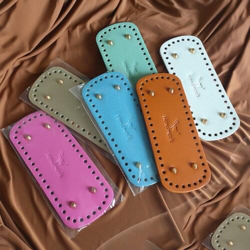 8x20cm Long Oval Bottom for Knitted Bag PU leather Bag Accessories Handmade Bottom Base DIY Crochet Pad Women Bag Bottom Handbag