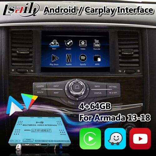 Lsailt Android Carplay Interface for Nissan Armada 2013-2018 Year Car GPS Navigation