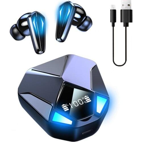 X6 PUBG Wireless Gaming Earbuds Noise Reduction Stereo Sound Dual-mode Decoding Bluetooth5.1 HiFi Earbud for Gaming With Mic