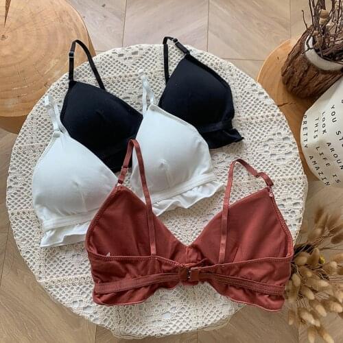 French Bra Cotton Bralette Push Up Bras for Women Seamless Bra Comfortable Wireless Sexy Lingerie Female Brassiere Underwear