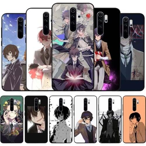 Bungou stray dogs black Silicone Phone Case For Redmi note 9 8 7 Pro S 8T 7A Cover