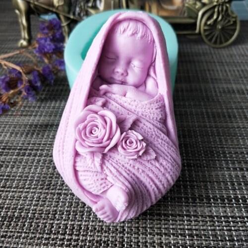 PRZY Flower baby soap silicone mold handmade DIY mold for soap making aroma mould soap making moulds resin clay molds