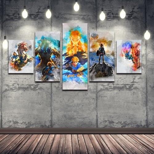 Canvas Paintings on The Wall Art Classic Game Posters and Prints Modern Pictures for Living Room No Frame