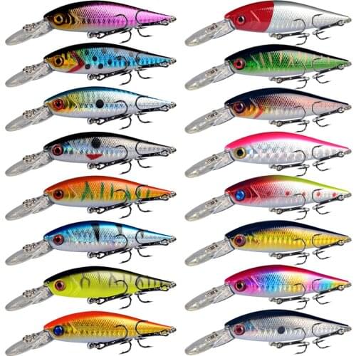 16pcs/set Mixed Fishing Lures Set isca Artificial Fishing kit Minnow Fishing Wobblers Crankbait Bass Hard Bait Fishing Tackle