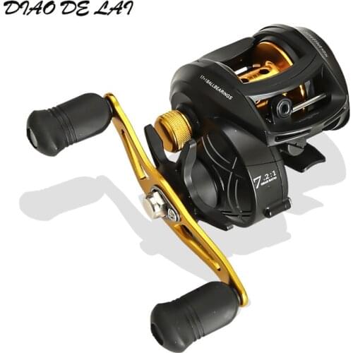 Metal Spool Baitcasting Reel 8kg Max Drag 7.2:1 High Speed Gear Ratio Anti explosion line magnetic brake fishing wheel Reel