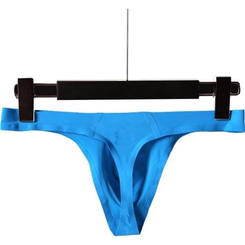 Mens Thong Sexy Silk seamless Underwear Briefs Bikini G-string Thong Tanga Gay Underwear Thongs for Man T-back GX-16